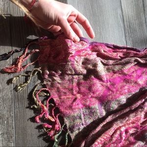 Bohemian pink scarf